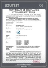Certificate of compliance Carbon Betonmash